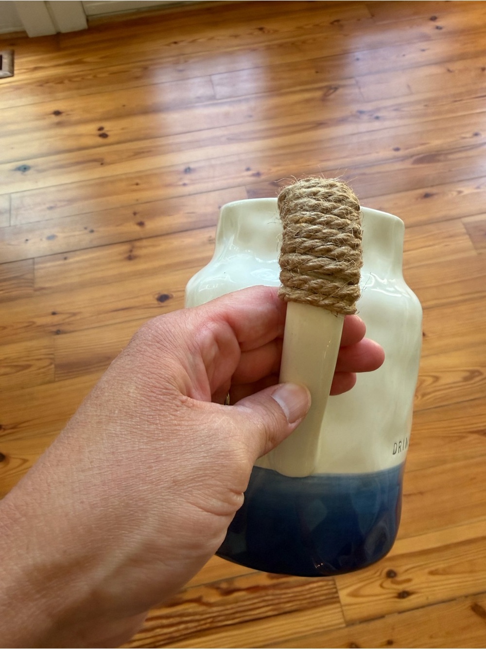 Mud Pie Drink Like A Fish Hand-Painted Ceramic Pitcher - Picture 5 of 5